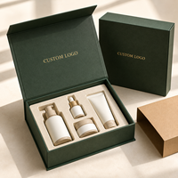Ensemble de boîtes cadeaux en papier personnalisées de qualité supérieure avec fermeture magnétique, inserts pour sacs de shopping et emballage recyclable pour cadeaux cosmétiques