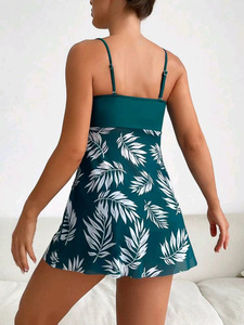 Maillots <span class=keywords><strong>de</strong></span> <span class=keywords><strong>bain</strong></span> <span class=keywords><strong>tankini</strong></span> grande taille pour femmes contrôle du ventre deux pièces <span class=keywords><strong>maillot</strong></span> <span class=keywords><strong>de</strong></span> <span class=keywords><strong>bain</strong></span> modeste jupe à fleurs haut avec shorty personnalisé OEM ODM - Product Image 4