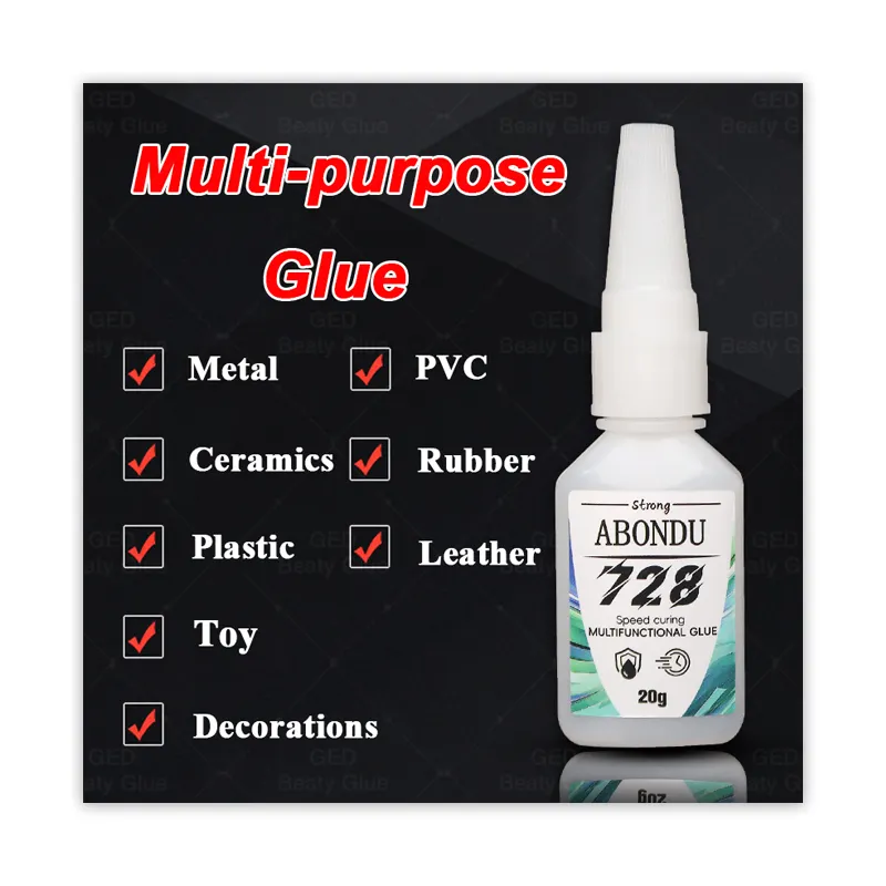 20g Strong Liquid Super Glue High-Strength For Ceramic Leather Rubber Repair Glue 728 Functional Glue