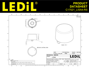 Lente LED de 16 Grados Ledils C17521_LISA4-RS, 10 mm de Diámetro, PMMA, Ajuste a Presión, Óptica LED - Product Image 6