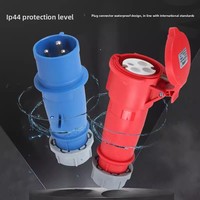 Connecteur de prise industrielle en laiton HFE HFM-013, étanche IP44, 3 broches/4 broches/5 broches, 16A/32A, Chine