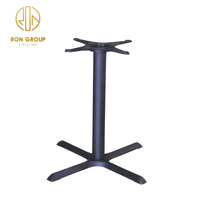 Base de table à manger en marbre, meuble de bistrot noir de conception classique pour restaurant pieds de table de bar en fonte robuste