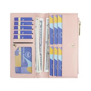 AndoBag Cartera Larga Delgada de Cuero Genuino, Bloqueo RFID, Ranuras para Múltiples Tarjetas, Monedero con Cremallera para Uso Diario 1909 - Product Image 5