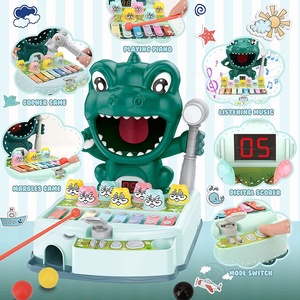 2025 trẻ em mới đa chức năng quái vật khủng long học tập trò chơi máy Xylophone pinball whack một nốt ruồi búa trò chơi đồ chơi với âm nhạc - Product Image 4