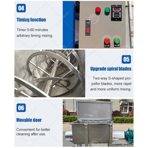 ORME Stainless Steel Dry Color Mix 200kg 250kg Capacity Ribbon Blender Soap <b>Washing</b> <b>Powder</b> Mixer - Product Image 4