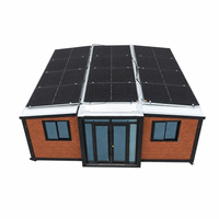 Maison conteneur solaire 20ft 40ft extensible, portable, préfabriquée en acier, avec salle de bain et cuisine, détachable, écologique, moderne, pour usage hôtelier et résidentiel