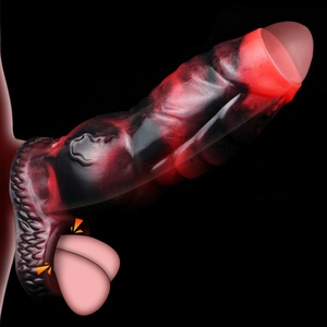 Monster Penis Sleeve Cock Sleeve with Cock <b>Ring</b>, Male Sex Toys Enhance Male Endurance,Penis <b>Ring</b> to Enlarge for Men & <b>Couples</b> - Product Image 6