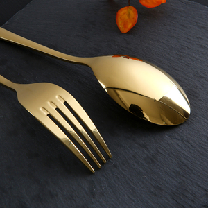 Juego de cucharas y tenedores de oro rosa de acero inoxidable, juego de cubiertos reutilizables de metal negro - Product Image 4