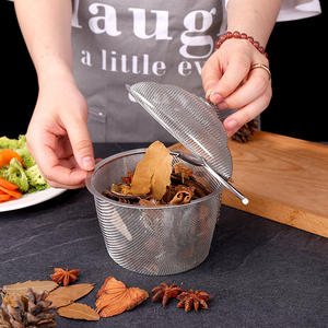 304 Paslanmaz Çelik File Çay Baharat Kutusu, Sıcak Tencere Çorbası, Pişmiş Et Baharatı, Kahve Çay Araçları için File Sepet Süzgeç - Product Image 2