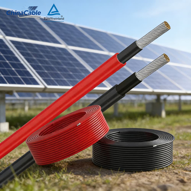 DC Solar Cable 6AWG 4AWG Battery PV 10GA Wire 600V Tinned EU H1Z2Z2K Panels