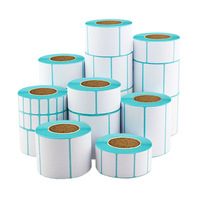 Papier thermique direct vierge 100x150mm autocollant, prix usine, taille personnalisable 4x6 pour étiquettes d'emballage