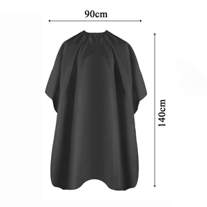Mantella da Salone Nera Personalizzata con Logo, Mantella Professionale in Poliestere per Parrucchieri e Barbieri - Product Image 2