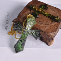 Molde de silicona para pendientes, moldes de epoxi de cristal personalizados, para decoración de collar, colgante, varios estilos, espejo Irregular cruzado