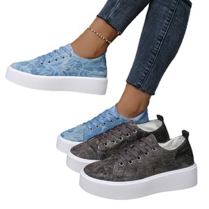 Zapatillas Planas de Mezclilla con Cordones para Mujer, Estilo Casual, Tallas Grandes, Nueva Tendencia de Moda Otoño 2026 - Product Image 6