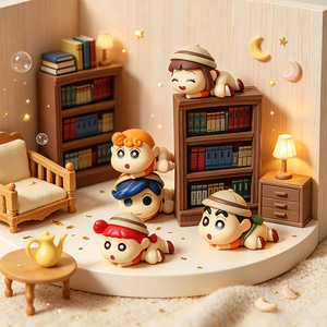 Figuras Coleccionables de la Serie Crayon Shin-chan Gateando de Yu Mo Craft, Caja Sorpresa con 10 Piezas, Lindos Personajes de Dibujos Animados, Regalo Unisex - Product Image 3