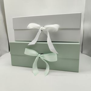 Boîtes en papier pliantes magnétiques de luxe en gros avec logo ruban pour perruques, vêtements, cosmétiques, Noël, finition mate - Product Image 4