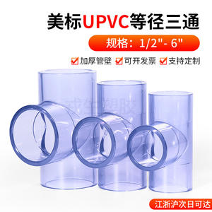 Conector en T de PVC Transparente Rongsheng, Tipo Horizontal, para Tuberías de Suministro de Agua de Diámetro Igual, para Reparación y Reemplazo - Product Image 2