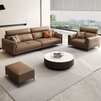 Ensemble de canapés sectionnels en cuir moderne 3 places - Mobilier de luxe pour hôtel, bureau, salon, salle d'attente