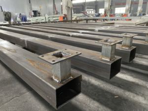 Su misura per esterno a doppio braccio singolo in acciaio zincato a caldo solare lampione in alluminio - Product Image 6