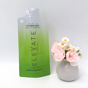 Bolsa de pie con impresión a color de 12 oz, con muesca de apertura, sellado térmico y sellado de 3 lados para agua potable con hidrógeno - Product Image 4