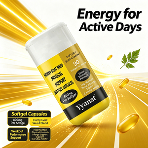 Cápsulas de Epimedium en Gel Suave 800mg 90 Unidades, Suplemento Herbal Natural para Apoyo Físico, Energía Diaria para Hombres, Extracto de Epimedium Vegano - Product Image 2