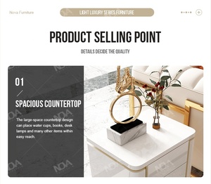 Nova Bằng Gỗ Có Độ Bóng Cao Đôi Khung Giường Sang Trọng Dành Cho Người Lớn Vua Nữ Hoàng Kích Thước Phòng Ngủ Thiết Lập Với Tủ Giường Ngực Và Tủ Quần Áo - Product Image 2