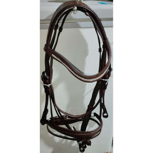 Brida de caballo de cuero genuino de alta calidad con elegante banda para cejas, equipo ecuestre hecho a mano para entrenamiento y espectáculo - Product Image 5