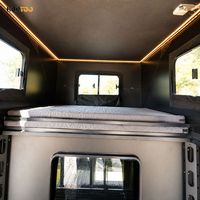 Hard-top pour pick-up à double accès avec porte arrière coulissante et fenêtres latérales coulissantes