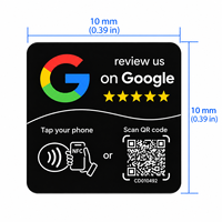 Autocollant NFC personnalisé en acrylique PVC, plaque de commentaires étanche avec code QR pour comptoir de salon de beauté et spa