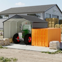 Abri de stationnement métallique robuste SGC1919-H485 – Abri de garage en acier pour conteneurs et voitures – Auvent extérieur