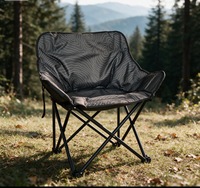 Chaise pliante moderne ultra-légère et confortable avec dossier bas rembourré en coton, idéale pour le camping, la plage, la pêche, la maison et le parc