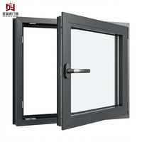 Ventanas Abatibles de Aluminio Aisladas y Acústicas de Alta Calidad, Vidrio Templado, Tamaños Personalizados, Duraderas, Resistentes a la Intemperie, para Apartamentos