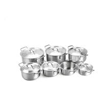Ensemble de casseroles en aluminium best-seller, plusieurs tailles, avec double poignée et couvercle, pour la maison, l'hôtel et le restaurant