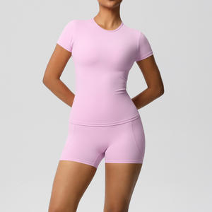 Activewear al por mayor conjunto de yoga que absorbe la humedad con mallas de bolsillo para correr y gimnasio - Product Image 3