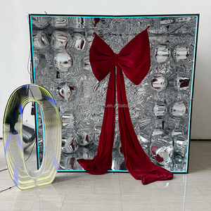 Cabina de Fotos con Espejo Infinito y Marco Metálico Plateado con Globo <span class=keywords><strong>para</strong></span> Decoración de Fiestas de Cumpleaños - Product Image 4