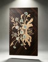 Panneau en placage de bois KISSWOOD, design graphique moderne artisanal pour chambre, salle à manger, bureau à domicile, bar à domicile, salon, maison