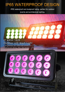 Projecteur d'extérieur IP65 18x20W RGBW 4-en-1 <span class=keywords><strong>City</strong></span> Color Uplight, étanche aux éclaboussures, pour lavage de façade urbaine, idéal pour événements DJ, émissions TV, clubs, bars, discothèques - Product Image 6