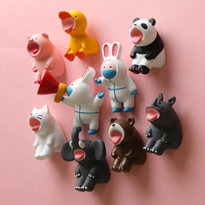 Le premier lot 300 ensembles de grande <span class=keywords><strong>bouche</strong></span> assis petit banc animal réfrigérateur aimant en gros culturel et créatif - Product Image 4