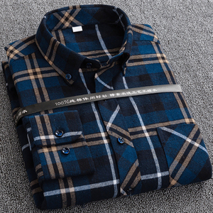 Camicia <span class=keywords><strong>di</strong></span> <span class=keywords><strong>flanella</strong></span> da <span class=keywords><strong>uomo</strong></span> a manica lunga da <span class=keywords><strong>uomo</strong></span> <span class=keywords><strong>di</strong></span> buona qualità camicia da <span class=keywords><strong>uomo</strong></span> a manica lunga Camisas Camisas Para - Product Image 4