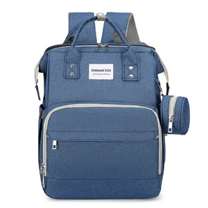 Nuevo impermeable bebé pañal bolsas de pañales mochila Oxford plegable cuna mamá bolsa multifuncional USB <span class=keywords><strong>personalizado</strong></span> <span class=keywords><strong>maternidad</strong></span> cama bolsa de red - Product Image 5