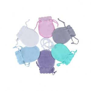 Bolsa de Terciopelo Personalizada con Logotipo, Mini, de Lujo, en Varios Colores, con Cordón, para Joyería, Perfume, 7x9cm - Product Image 3