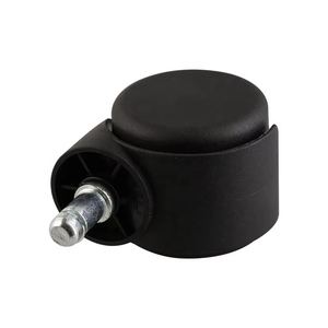 11*22mm Ring Stem 50mm Black Twin Nylon Silent Swivel Casters Modern <b>Plastic</b> For Adjustable Office Chair And School - Product Image 3