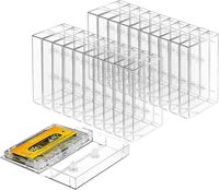 Boîte de rangement en acrylique de haute qualité boîte de cassette de musique en plexiglas personnalisée produits de stockage de cassettes audio pour la collection d'art de cassettes
