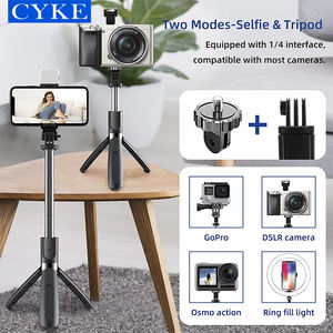 CYKE L02s Perche à selfie trépied avec éclairage d'appoint, compacte, avec télécommande Bluetooth détachable pour prendre des photos - Product Image 4