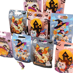 Sacs d'emballage alimentaire personnalisés zip-lock en mylar pochette debout stratifiée brillante avec impression numérique pour biscuits, bonbons, aliments pour animaux domestiques - Product Image 1