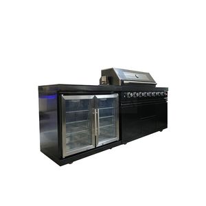 Muebles de <span class=keywords><strong>Cocina</strong></span> Modulares de Exterior de Acero Negro con Horno, Juego de <span class=keywords><strong>Cocina</strong></span> de Exterior de Madera - Product Image 3