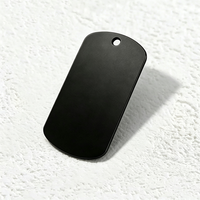 Ywyougang – Plaque nominative vierge en acier inoxydable à coins arrondis, pendentif plat sablé, gravure laser personnalisée, accessoire de bijouterie DIY