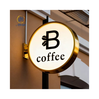 Enseigne Lumineuse LED Double Face Suspendue Personnalisée pour Salon de Coiffure et Barbier – Signalétique Extérieure pour Entreprise