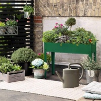 Jardinière surélevée en acier thermolaqué avec pieds pour légumes, fleurs et herbes, pour la maison, l'extérieur et la terrasse