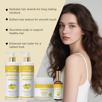 Ensemble Shampooing et Après-Shampooing à la Banane, Sans Sulfate, à la Kératine Naturelle, Anti-Chute et Anti-Pelliculaire, Marque Privée